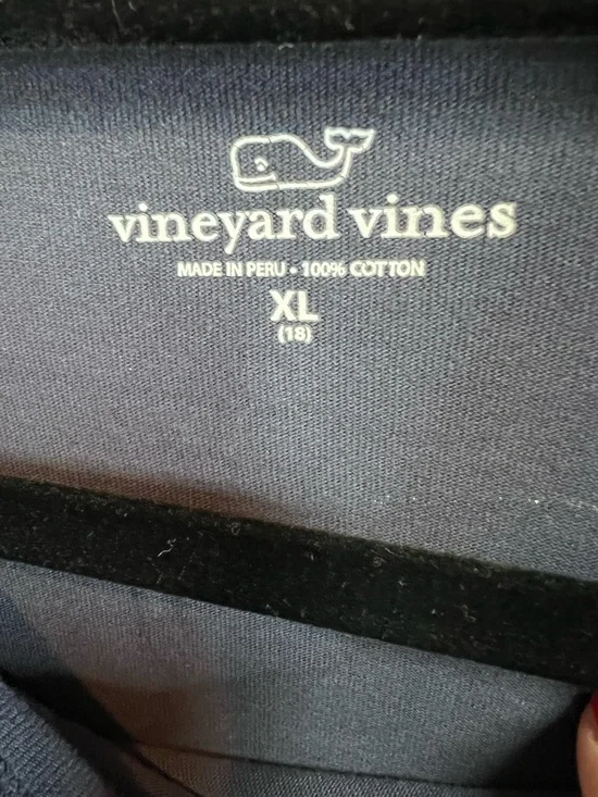 VINEYARD VINES Girls' Navy St. Patrick's Day Long Sleeve Tee, XL - Picture 9 of 9